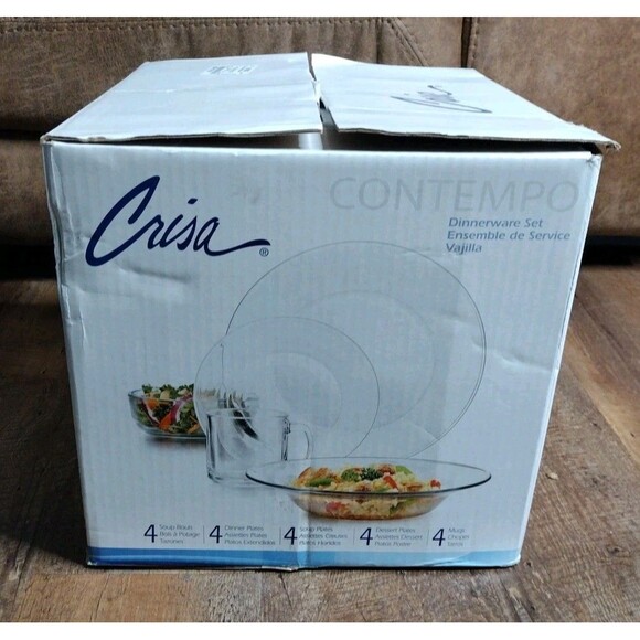 Crisa Contempo Dinnerware Set (Crystal) 20pcs / Number of items in set 5 - Picture 1 of 3